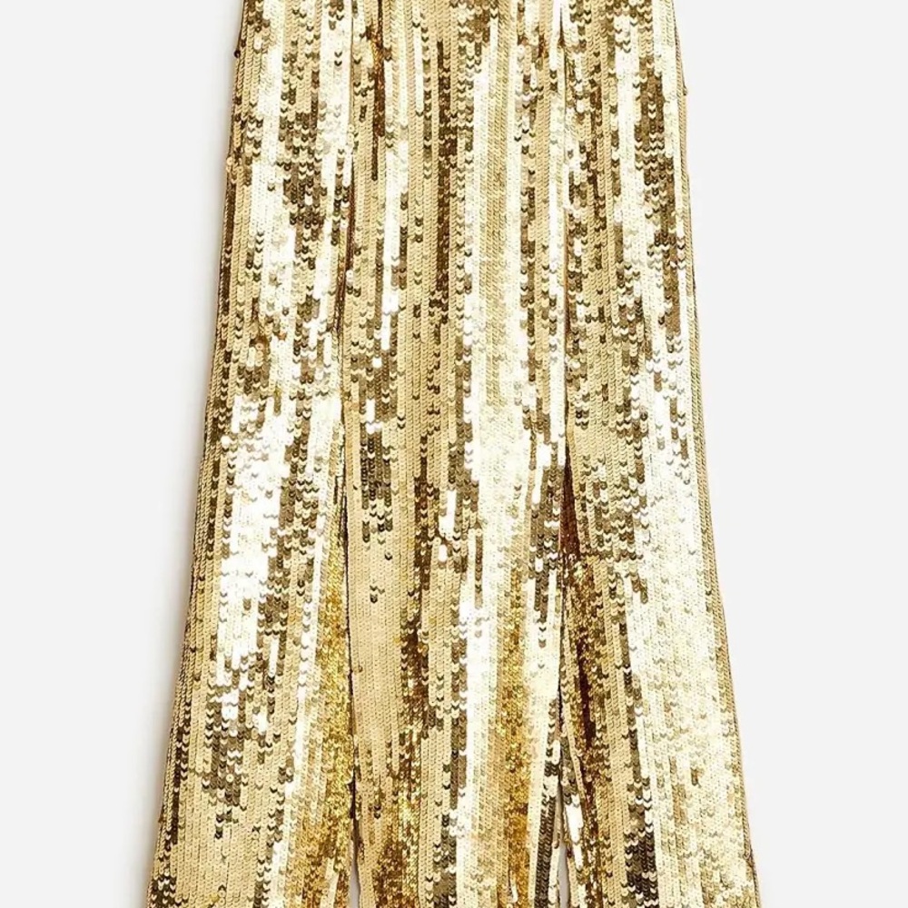 J.Crew Collection Sequin Slip Skirt in Gold Sz6